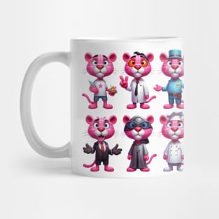 Cute Pink Panther Professions Mug